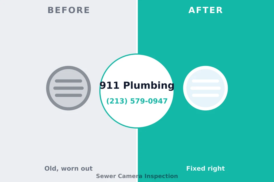 Before and after: plumbing repair Summerset, SD